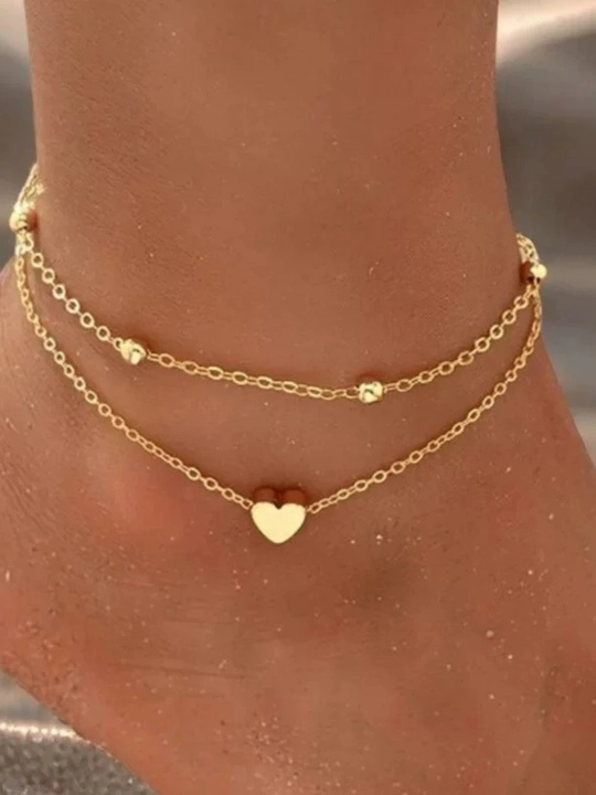 Single Diamond nafis oyoq bilaguzugi — 14K Gold PVD qoplamali, oyoq bilaguzuglari, anklet