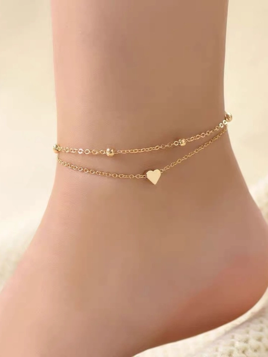 Single Diamond nafis oyoq bilaguzugi — 14K Gold PVD qoplamali, oyoq bilaguzuglari, anklet