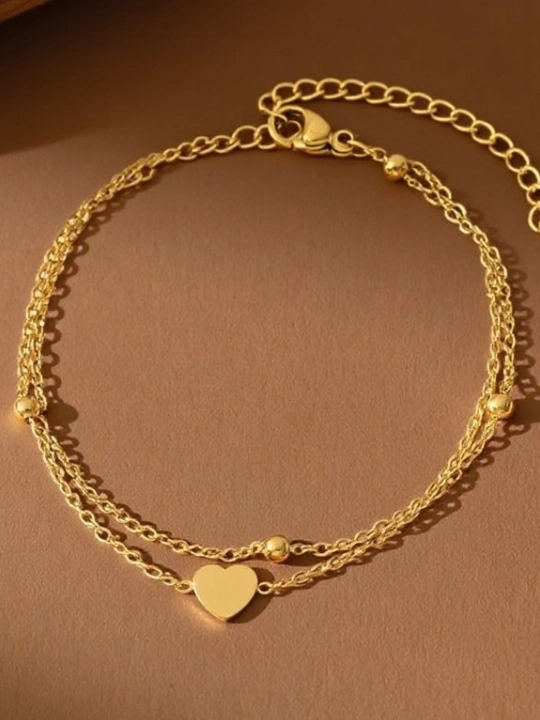 Single Diamond nafis oyoq bilaguzugi — 14K Gold PVD qoplamali, oyoq bilaguzuglari, anklet