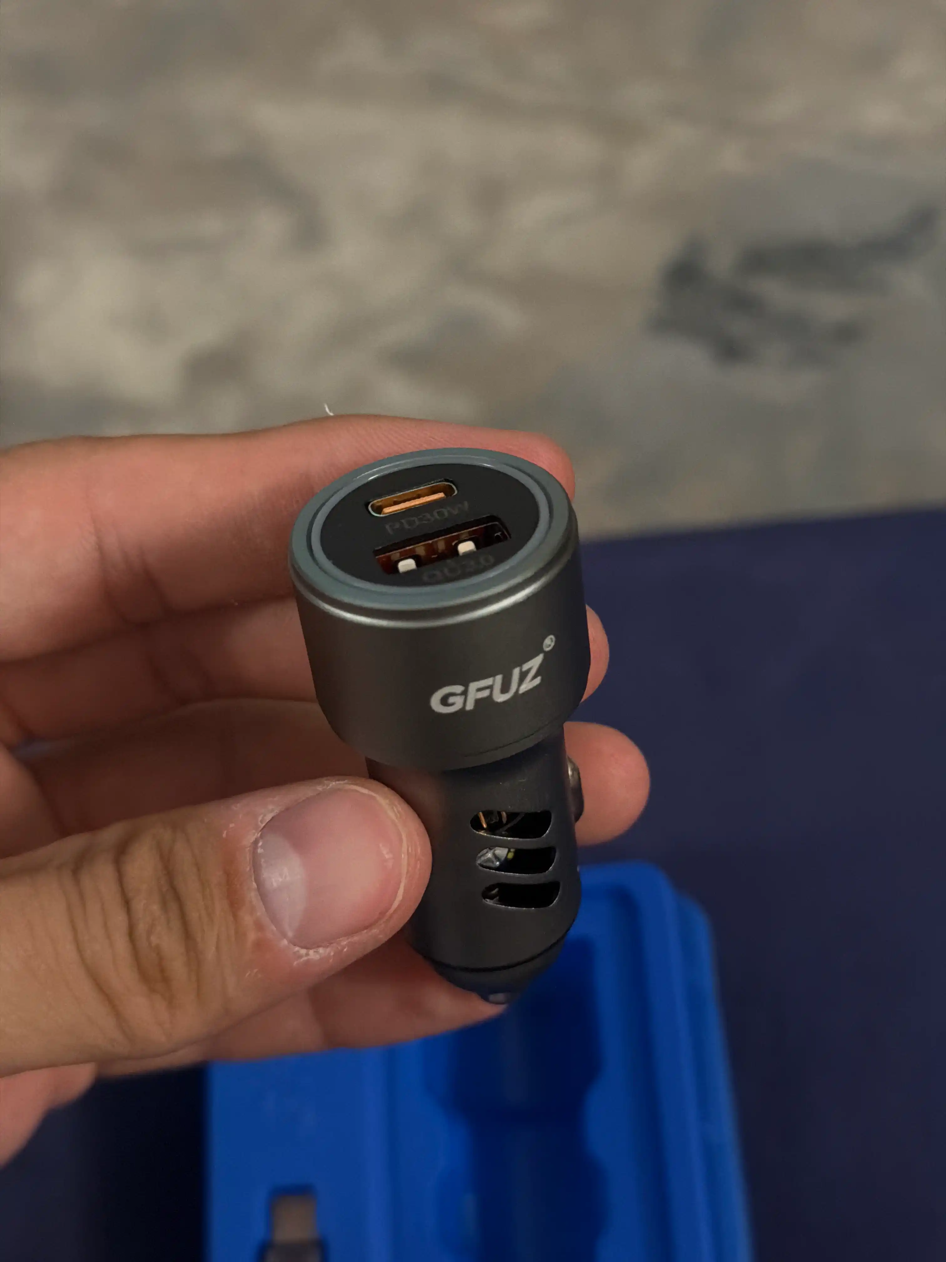 Автомобильное зарядное устройство 55W, Type-C и USB порт