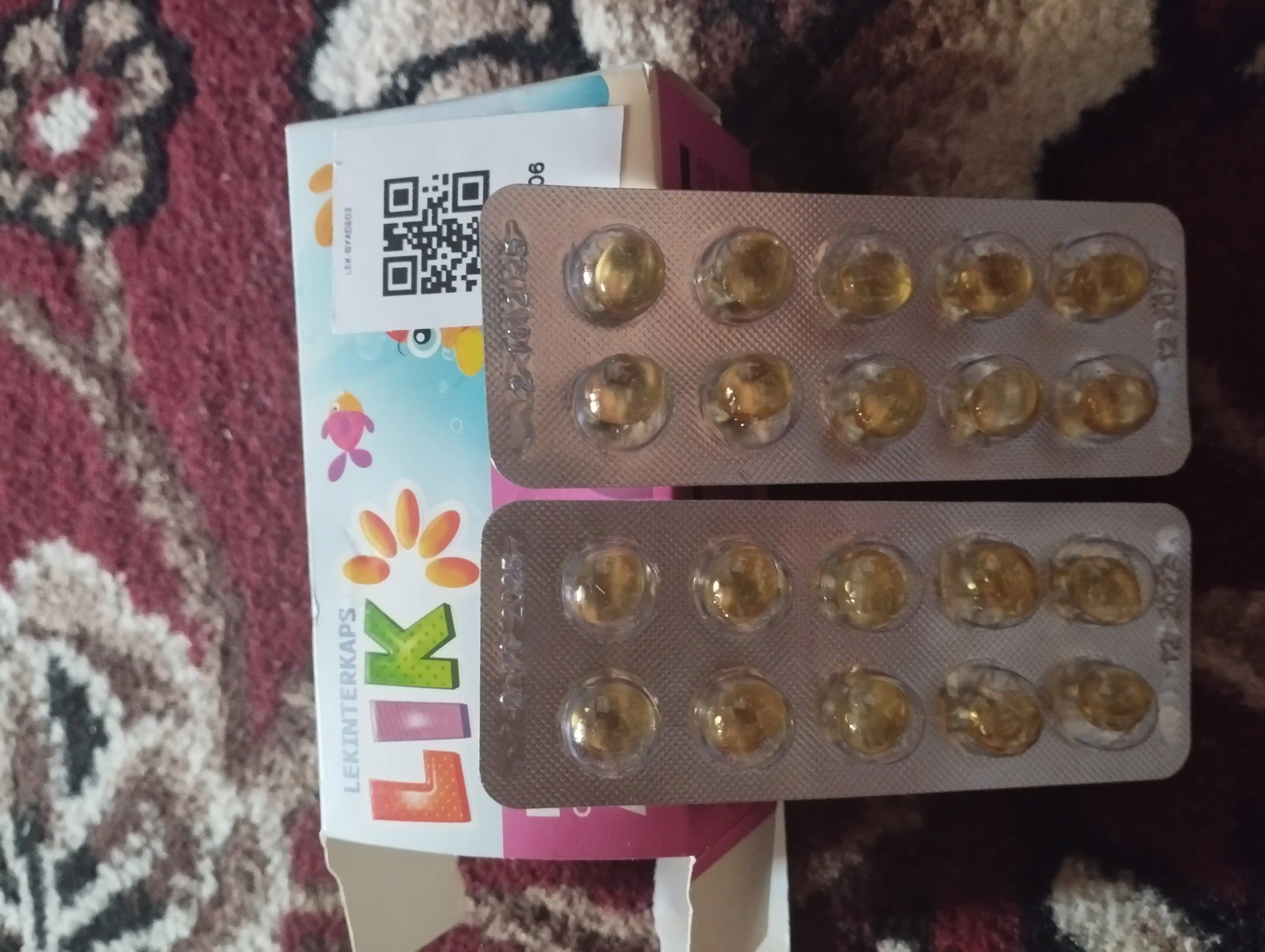 Baliq yog'i "LIK" vitamin A.D.E bilan, 300 mg, 50 kapsula
