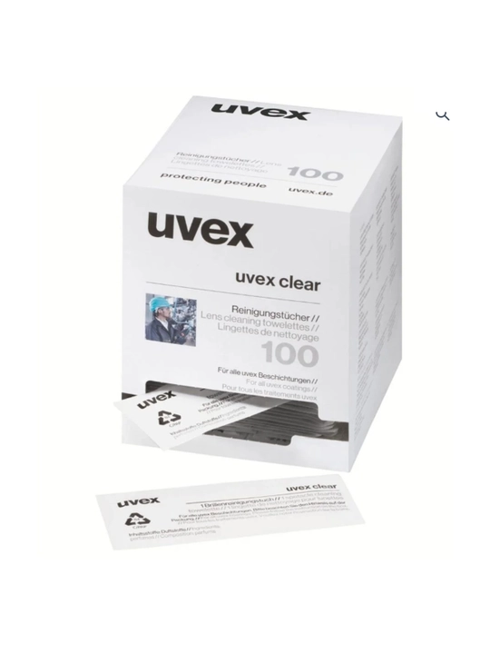 Влажные очищающие салфетки UVEX 100 шт