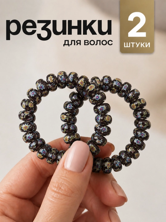 Резинки для волос набор, 2 шт, глянцевое пружина резинка, мягкая