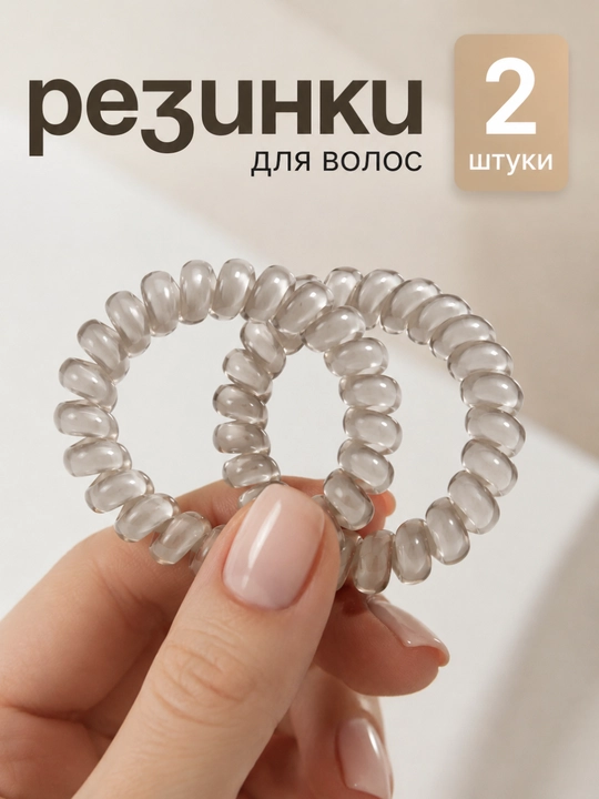 Резинки для волос набор, 2 шт, глянцевое пружина резинка, мягкая