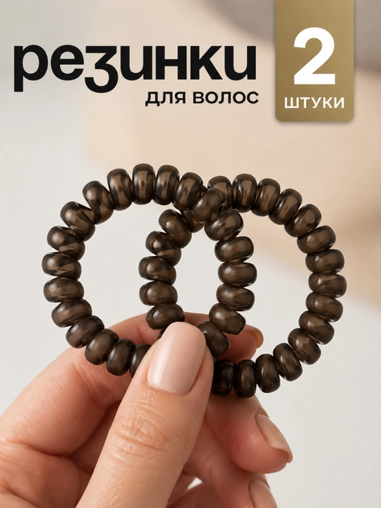 Резинки для волос набор, 2 шт, глянцевое пружина резинка, мягкая