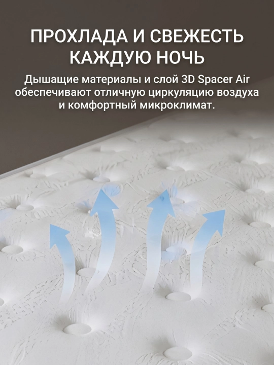 Polarra ortopedik matras, 90x200, mustaqil prujinali balandligi 30 sm