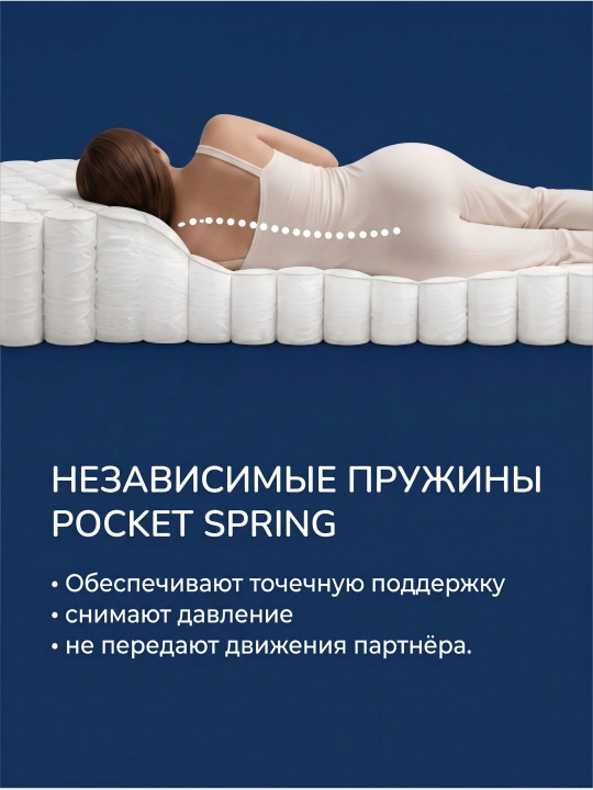 Polarra ortopedik matras, 150x200, mustaqil prujinali