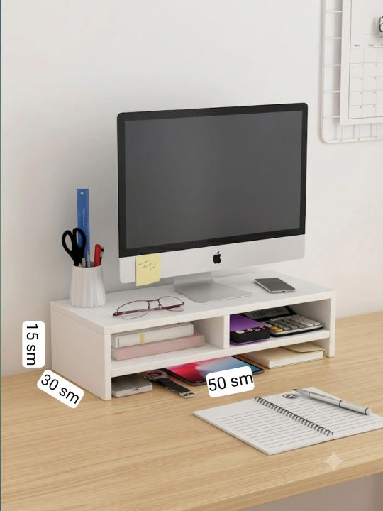 Monitor uchun stol usti tokchasi–kompyuter ekrani balandligini oshiruvchi organizer. KOMP01