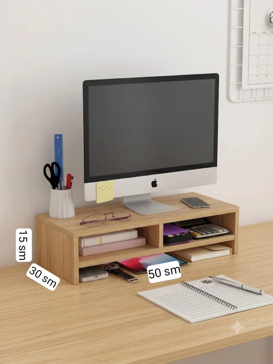Monitor uchun stol usti tokchasi–kompyuter ekrani balandligini oshiruvchi organizer. KOMP01