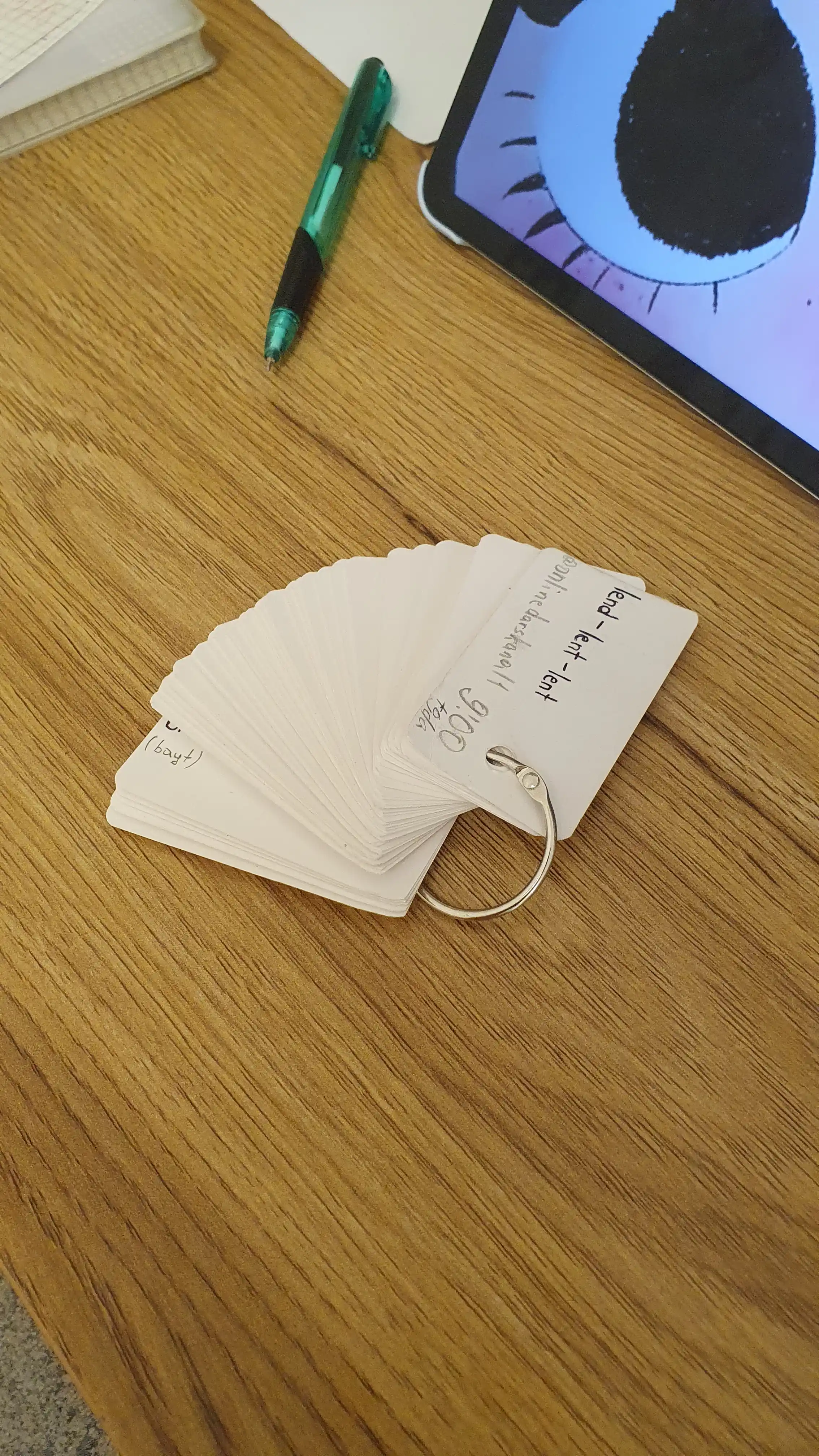 Flash card, stikr, soʻz yodlash uchun karta toplami 100 varoqchali