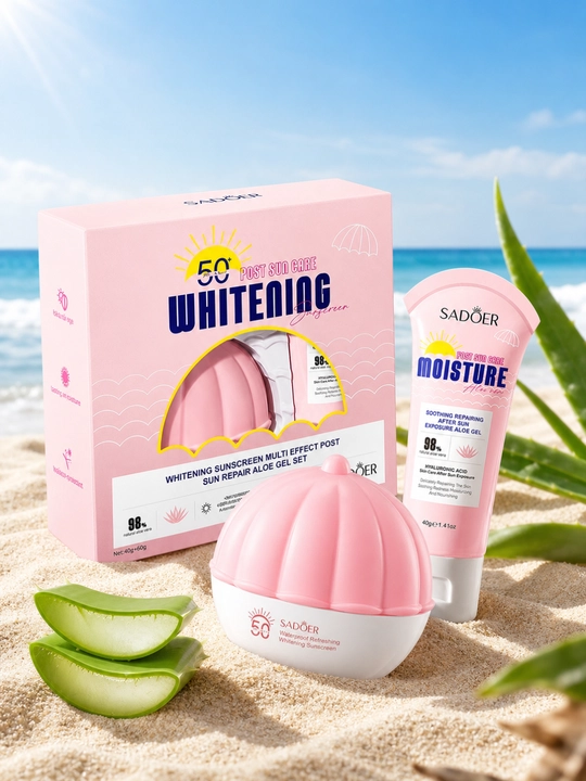 Quyoshdan himoyalovchi aloe kremi va geli 40g+60g SPF50+ PA+++