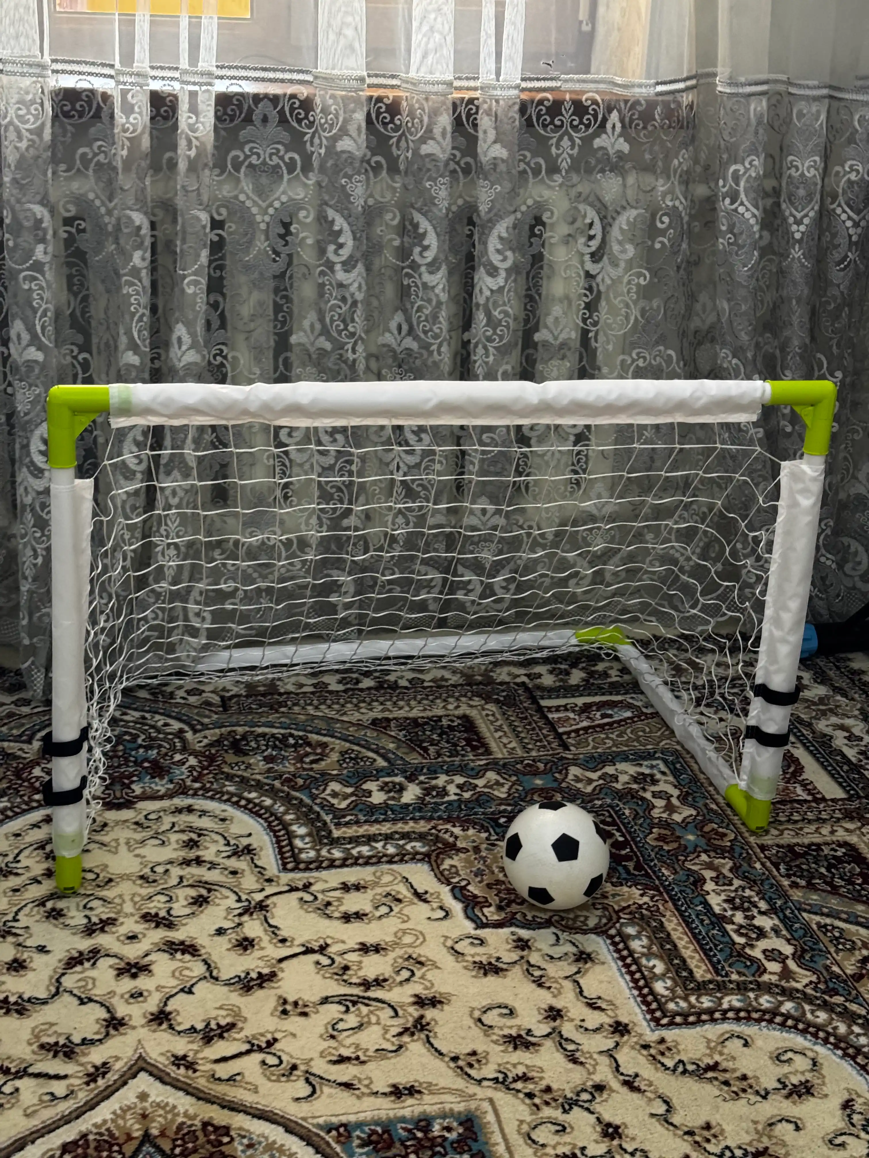 Детские футбольные с сеткой и мячом, игровой набор мини футбол 92x62x49 см
