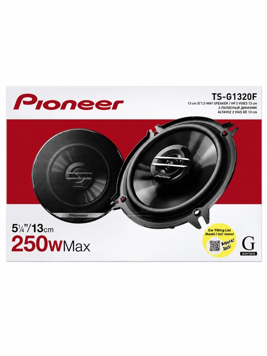 Avto kalonka PIONEER TS-G1320F 2 yo‘lli, qora, avtomagnitola