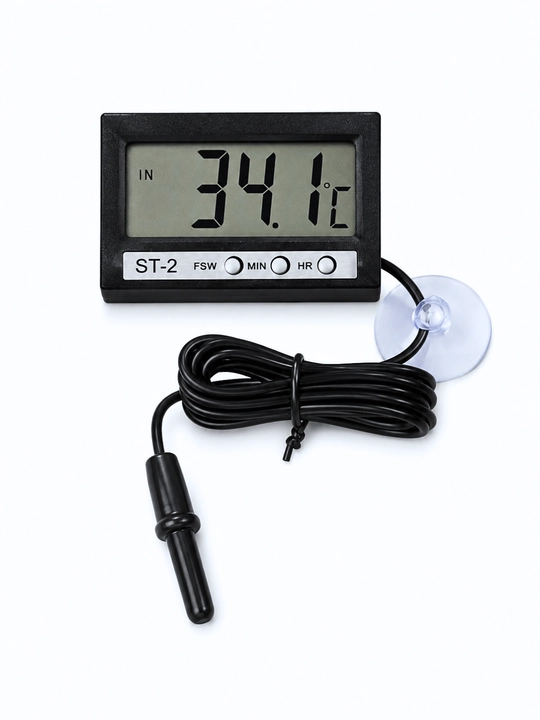 ST-2 raqamli termometr, tashqi datchikli, LCD displey, akvarium va muzlatgich uchun
