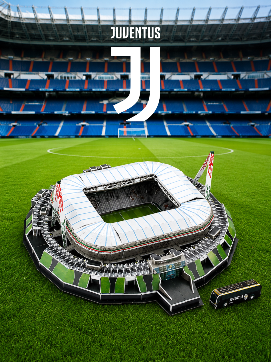 Yuventus futbol stadioni maketi, 103 detallik, 3D stadion konstruktori, Arxitektura modeli - 