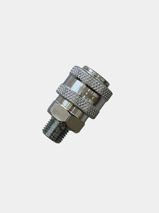 G1/4 rezbali – Ø8 mm kompressor shlangi uchun metall o‘tish moslamasi