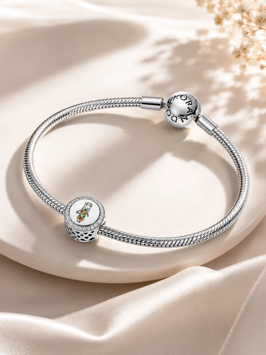 Шарм PANDORA «Узбекистан» 925 серебро с эмалью и цирконием, 792016CZ - 