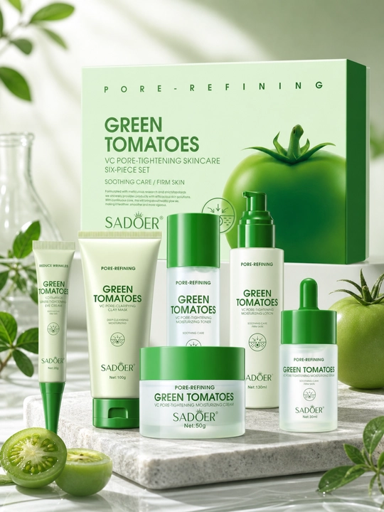 Набор из 6 средств Green Tomato VC, для упругости и увлажнения кожи