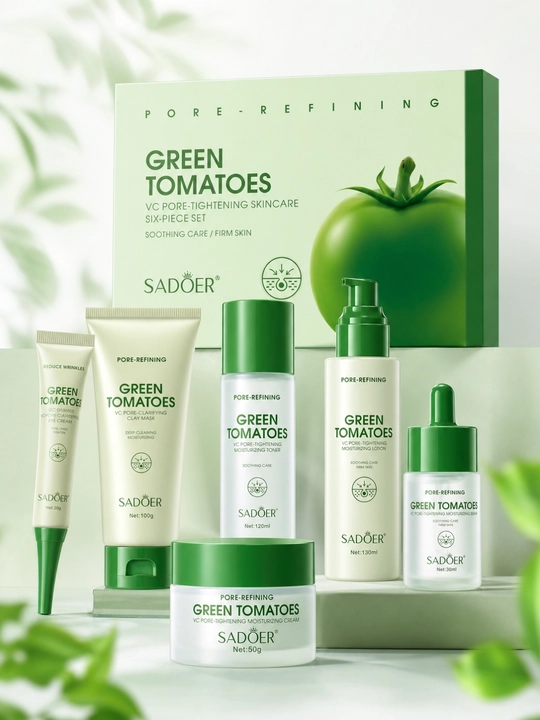 Набор из 6 средств Green Tomato VC, для упругости и увлажнения кожи