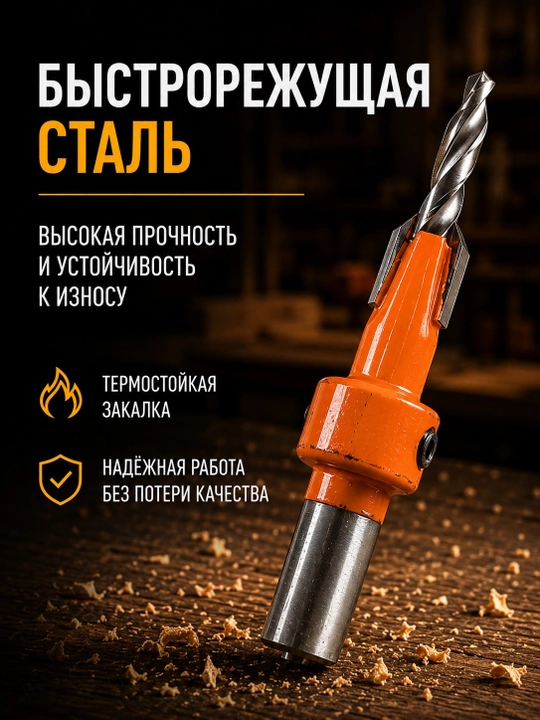 Сверло зенковочное по дереву HSS