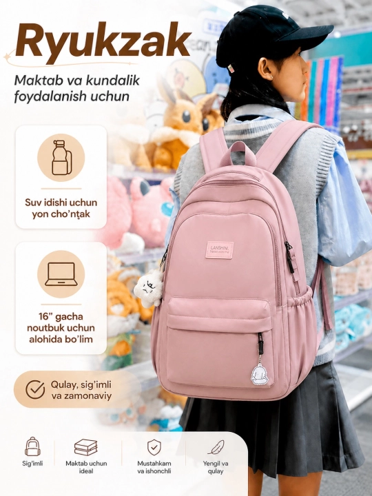 Sumkalar erkaklar va ayollar uchun ryukzak, maktab sumkalar