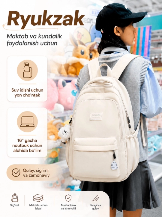 Sumkalar erkaklar va ayollar uchun ryukzak, maktab sumkalar