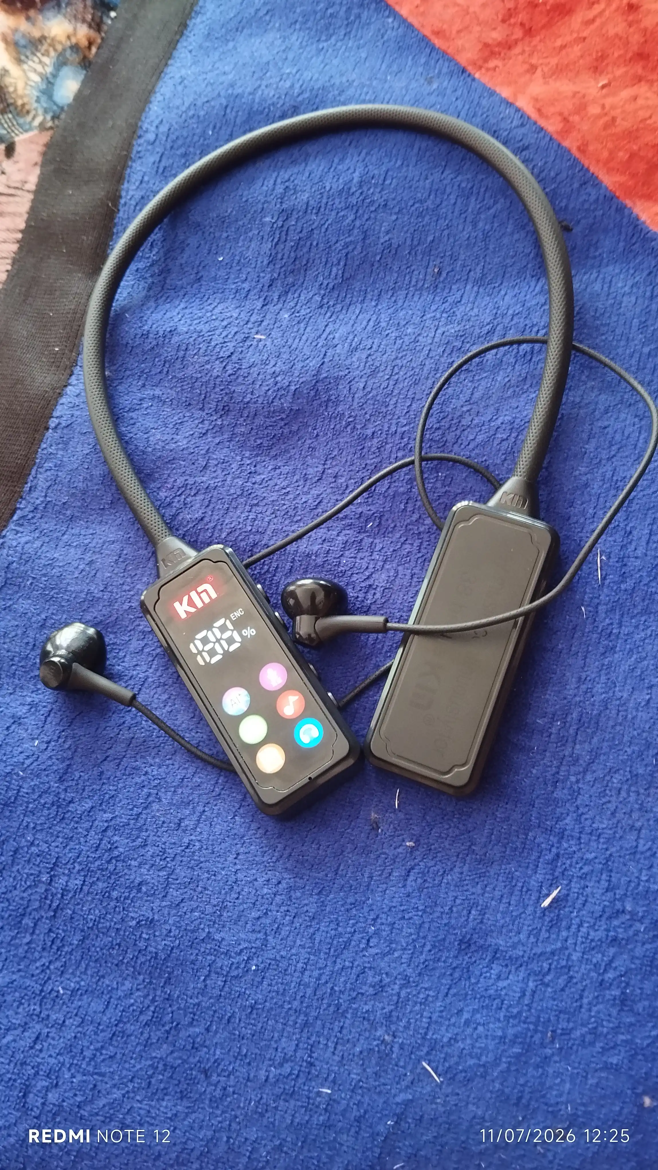Simsiz quloqchin KIN KL100 Bluetooth 5.4 1100 mAh ENC mikrofon bo'yinbog' dizayn naushnik