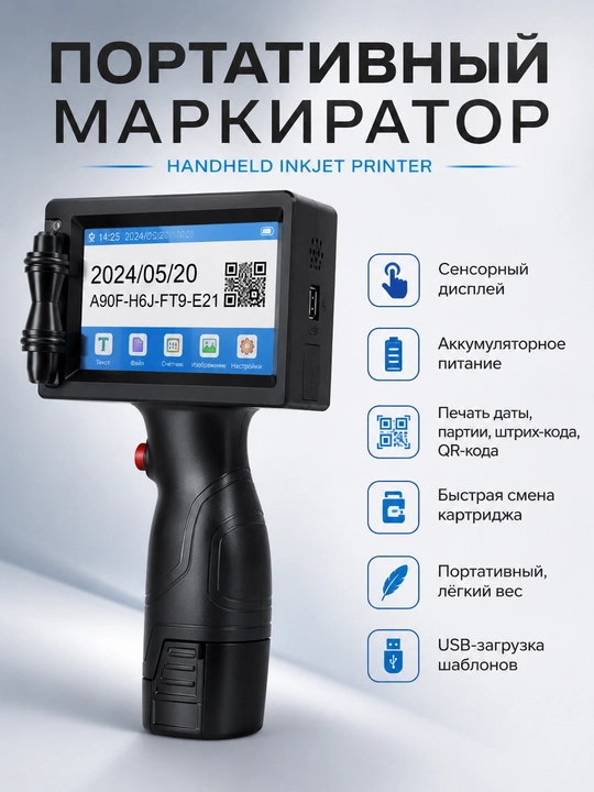 Qo'lda ishlatiladigan portativ markirlagich (ko'chma purkovchi printer) - 