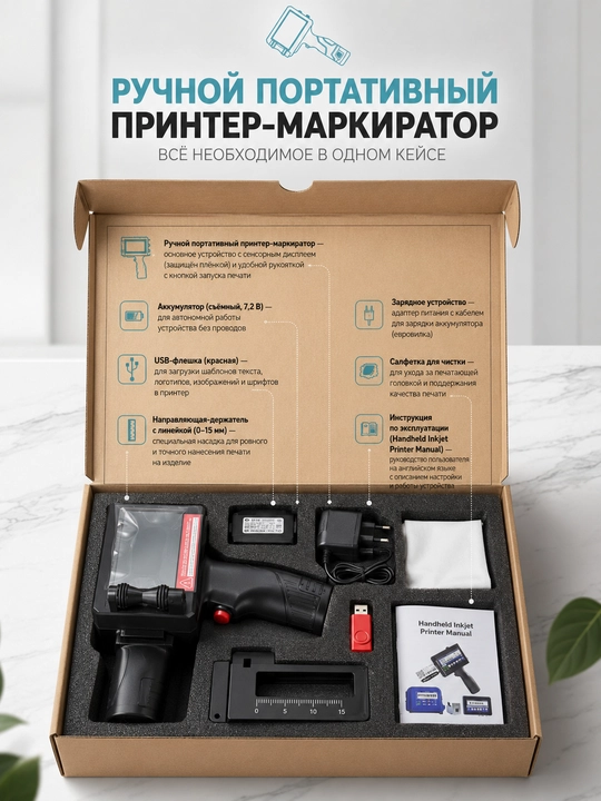 Qo'lda ishlatiladigan portativ markirlagich (ko'chma purkovchi printer)