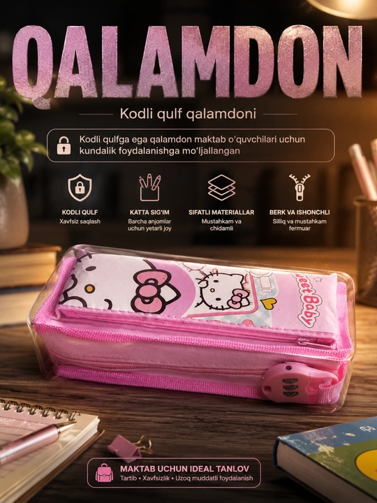 Maktab penali, zamokli penal, o‘quvchi uchun, qalamdon