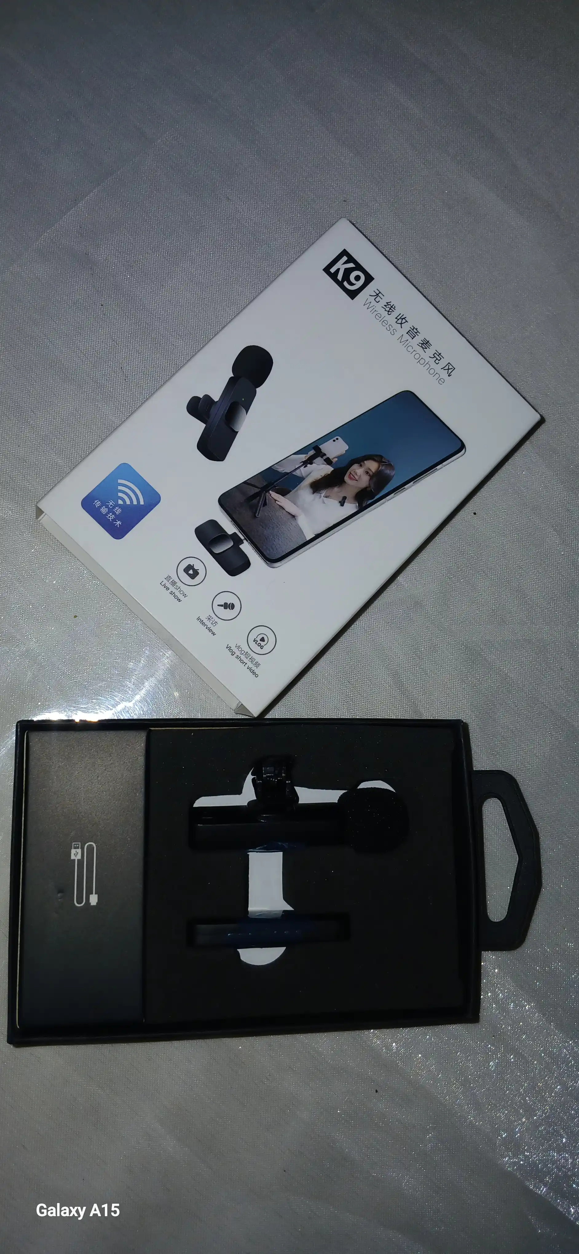 K9 simsiz mikrofon 2 ta mikrofonli to‘plam, Type-C va Iphone, Shovqinni kamaytirish