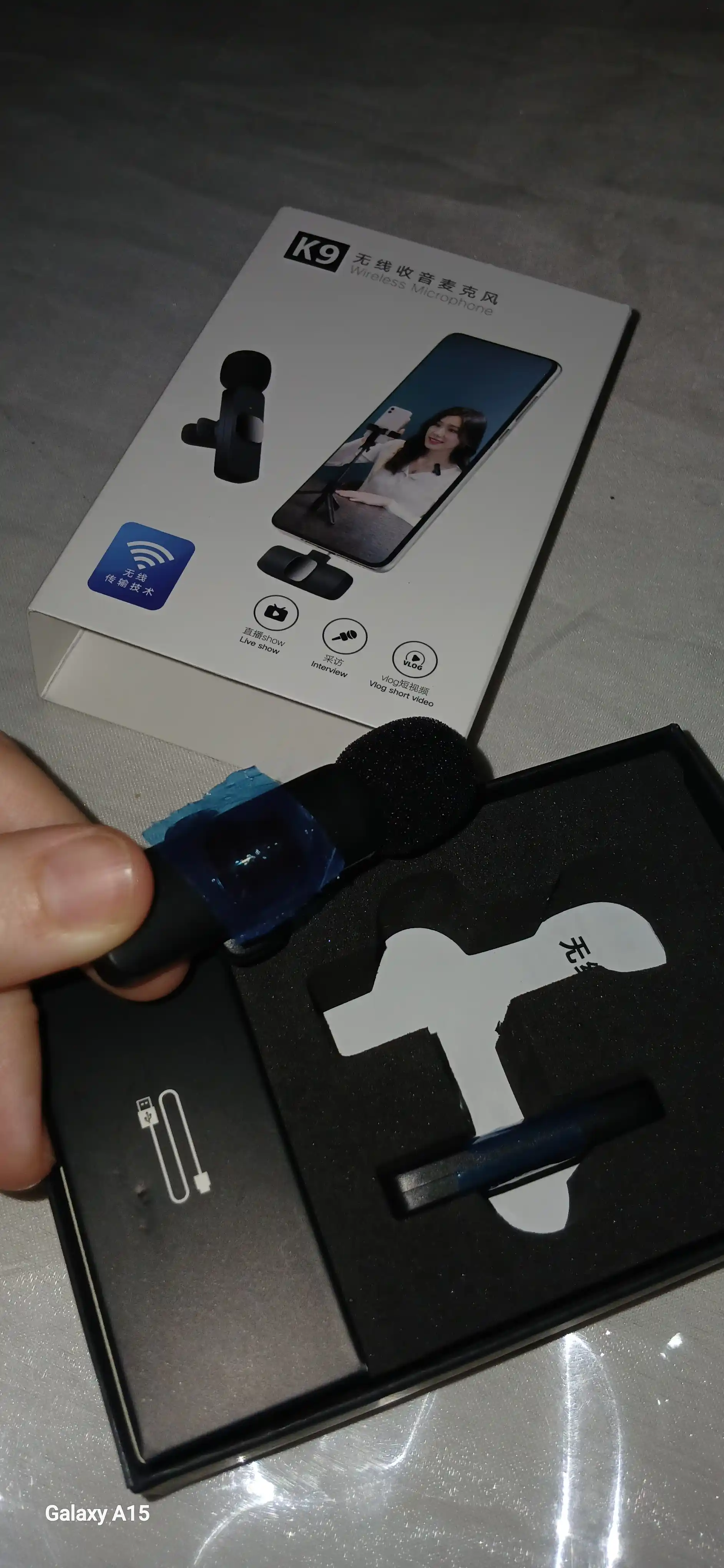 K9 simsiz mikrofon 2 ta mikrofonli to‘plam, Type-C va Iphone, Shovqinni kamaytirish