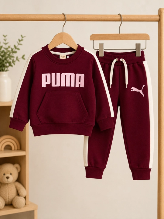 PUMA bolalar sport kostyumi 2–4 yosh, qiz va o‘g‘il bolalar uchun paxtali to‘plam