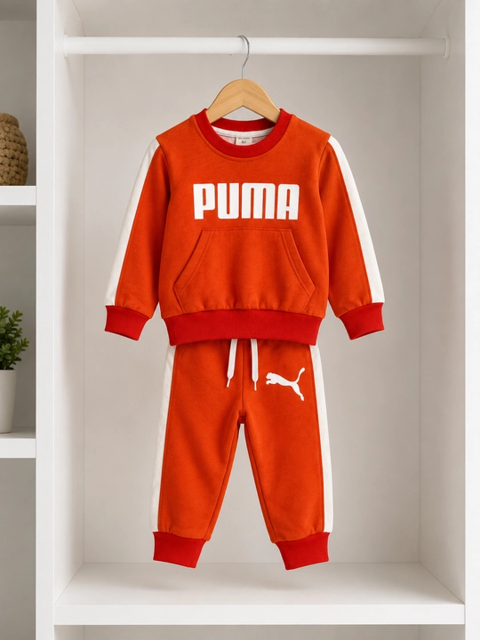 PUMA bolalar sport kostyumi 2–4 yosh, qiz va o‘g‘il bolalar uchun paxtali to‘plam