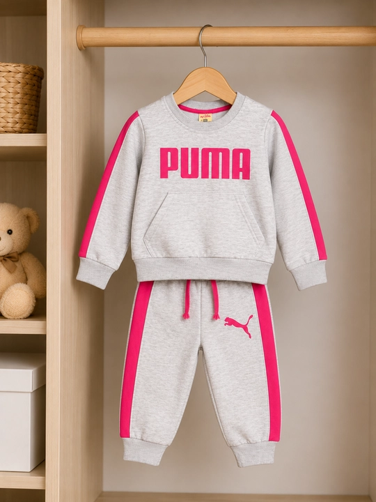 PUMA bolalar sport kostyumi 2–4 yosh, qiz va o‘g‘il bolalar uchun paxtali to‘plam