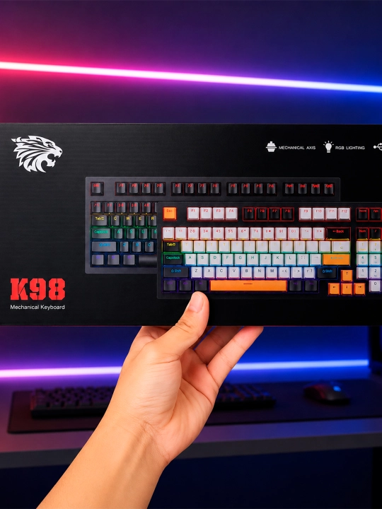 K98 klaviaturalar oyin uchun, mexanichiski chikkilab ovoz chiqarib turadi