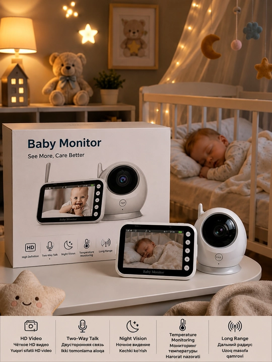 Video Baby Monitor — chaqalog'ingizni doimo nazorat qilish uchun qulay - 