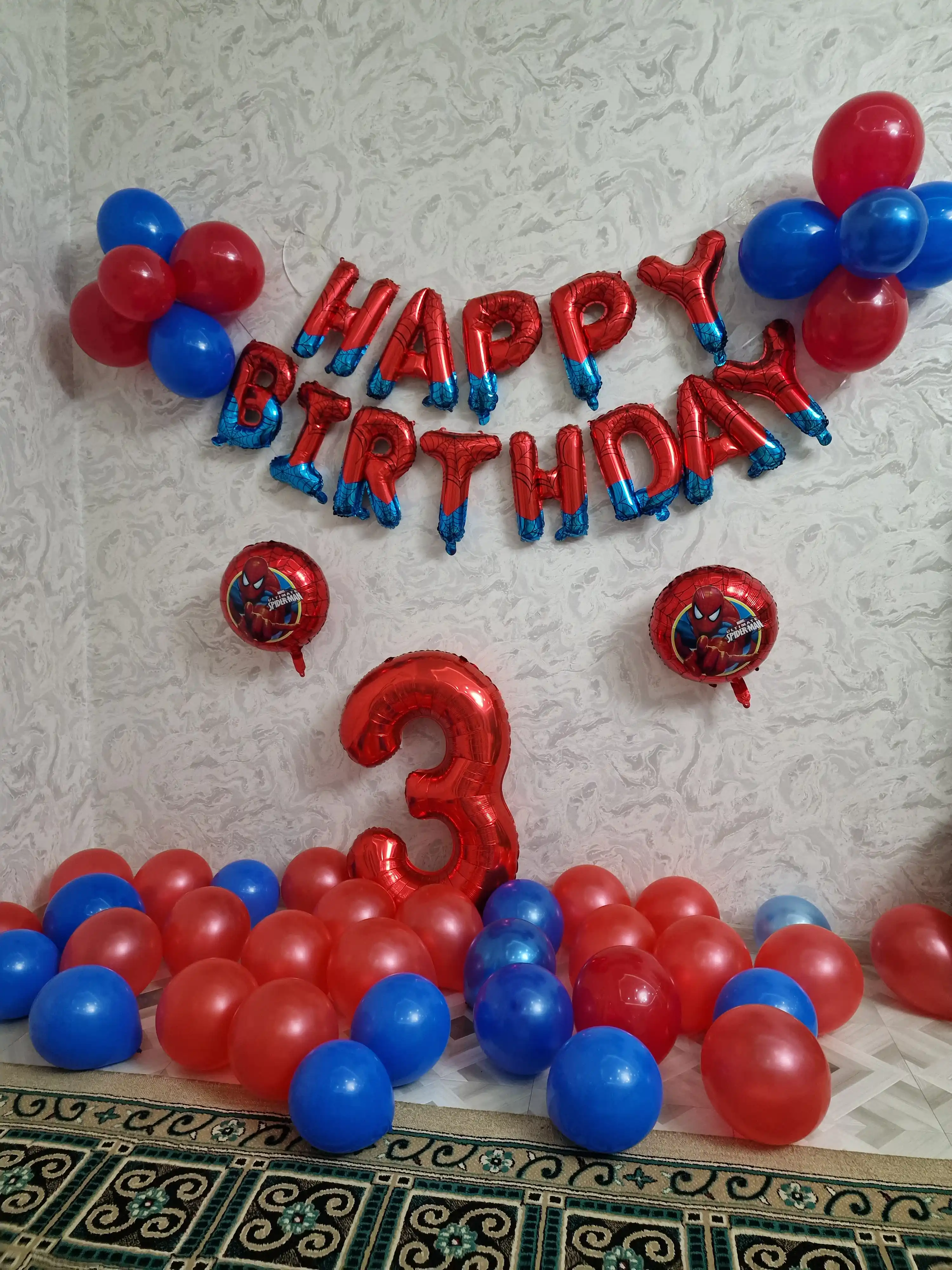 Шары с буквами «Happy Birthday» — набор для дня рождения, фольга, 40 см, 13 букв