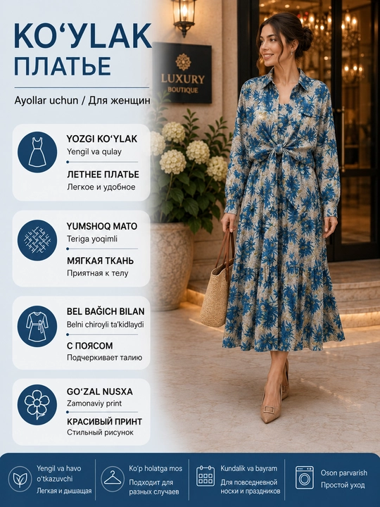 Midi ko'ylak komlekt dvoyka ayollar uchun sarafanli ko'ylak yoz trent ko'ylak va rubashka
