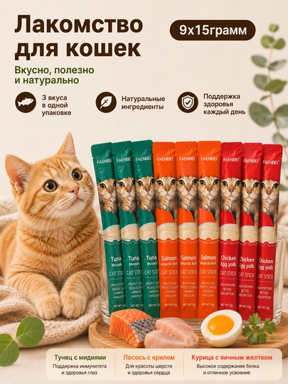 Влажный корм-паштет для кошек FAENBEI
