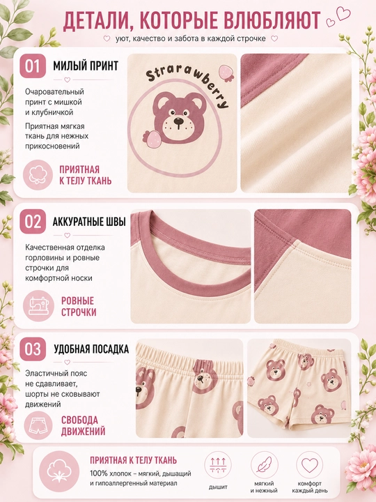 Ayollar va qizlar uchun pijama, ikki baho, uy uchun futbolka va shortik