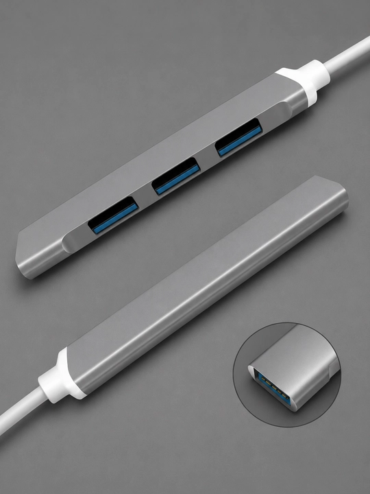 USB HUB 3.0 4 порта, USB-разветвитель, адаптер-удлинитель для компьютера и ноутбука