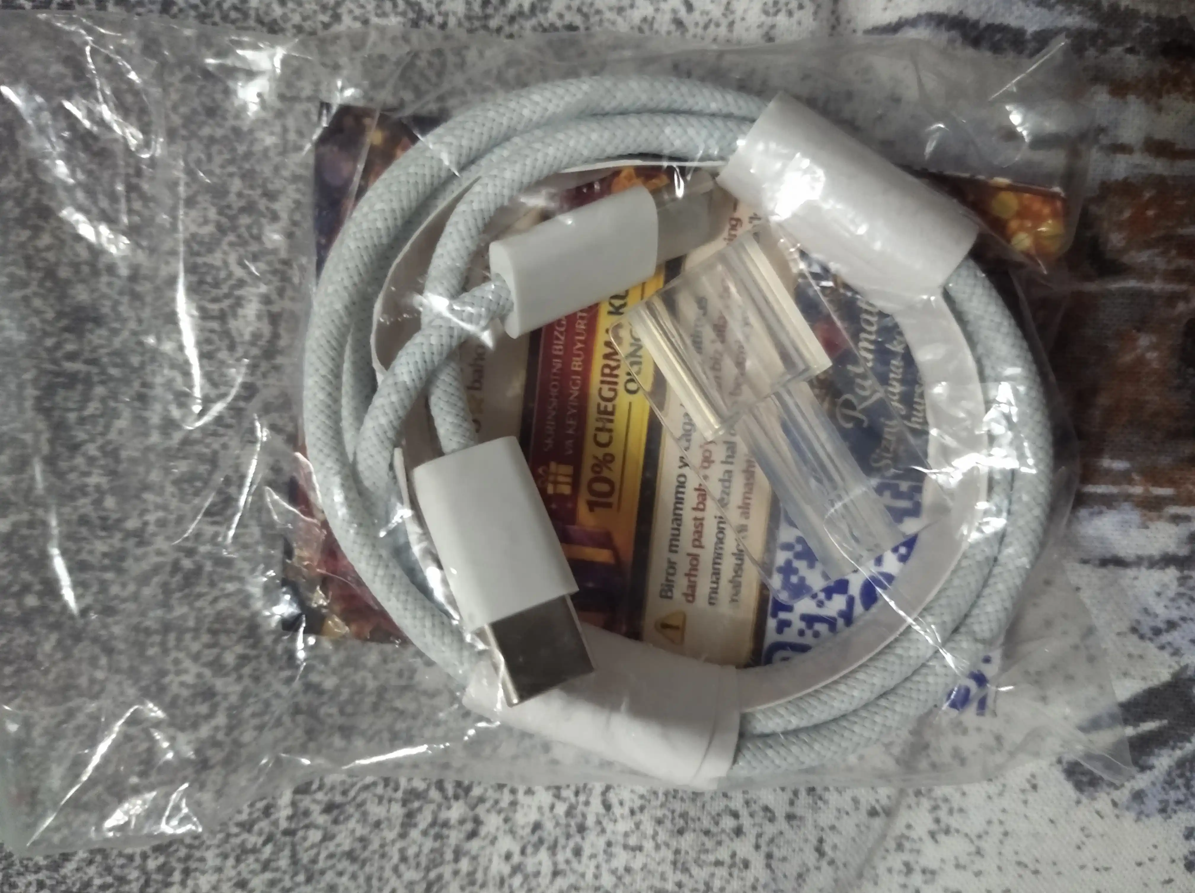 Кабель для быстрой зарядки, 66W USB, Type-C металлический кабель