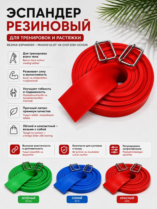 Sport uchun fitness rezina lenta - 