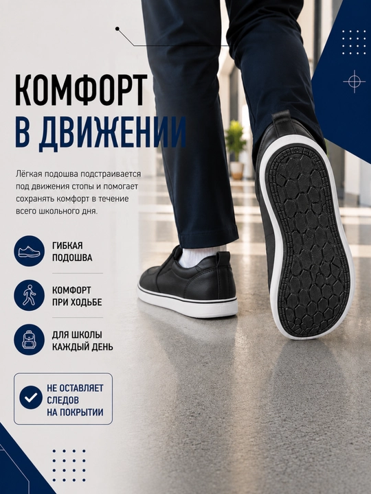 Слипоны для мальчика, для лета весны и осени для школы повседневные the_GIFZA 35-39