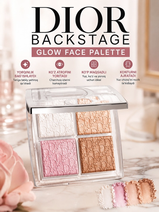 Палетка хайлайтеров и румян для лица Dior Backstage Glow Face Palette - 