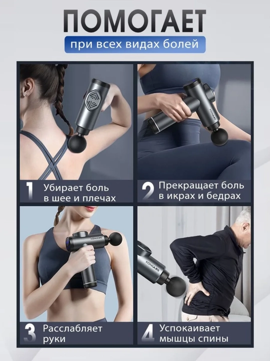 KONKA massaj uskunasi 99 xil tezlik, 8 nasadka, LED displey, keys, massaji vositasi