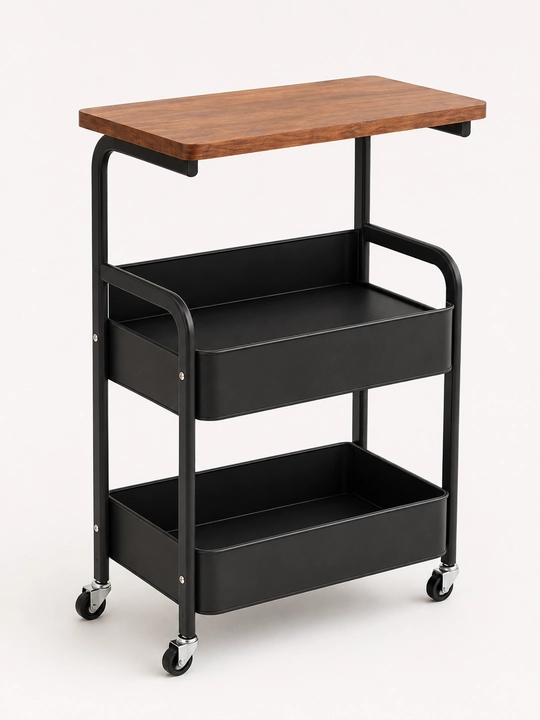 G‘ildirakli 3 qavatli oshxona aravachasi, 50 × 30 × 69 sm