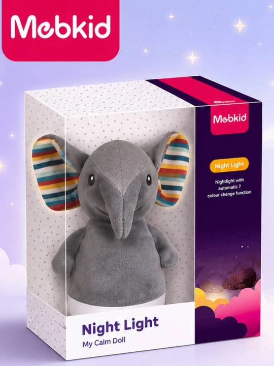 Мягкая игрушка слон с ночником , 16 см, плюшевая игрушка для детей