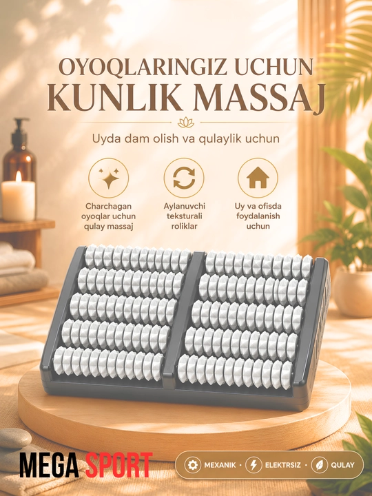 Oyoq massaj rulosi, engil va bardoshli